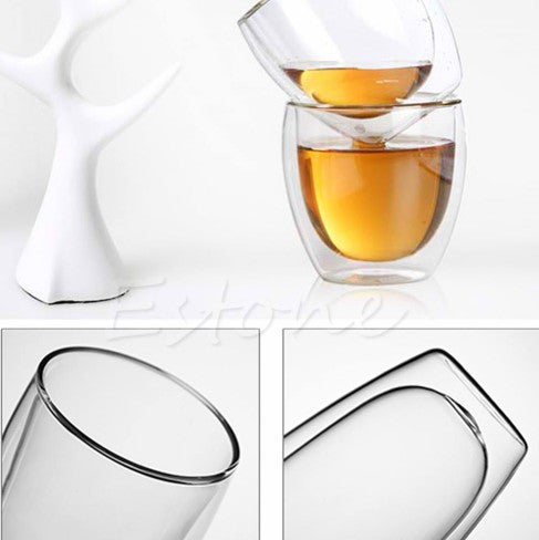 Handmade Heat Resistant Double Wall Glass
